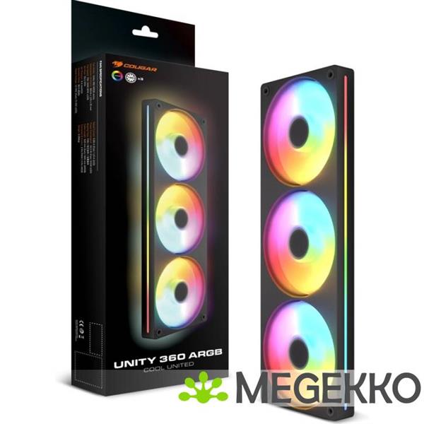 Grote foto cougar gaming unity 360 argb reverse blade zwart computers en software behuizingen en kasten