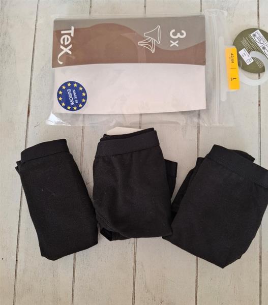 Grote foto 3 zwarte strings in biologisch katoen large kleding dames ondergoed en lingerie