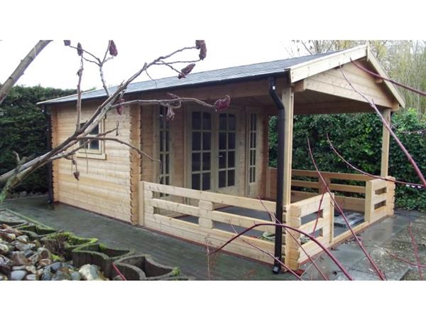 Grote foto nieuw blokhut 3830l met terras. tuin en terras tuinhuisjes en blokhutten