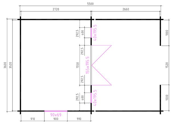 Grote foto nieuw blokhut 3830l met terras. tuin en terras tuinhuisjes en blokhutten