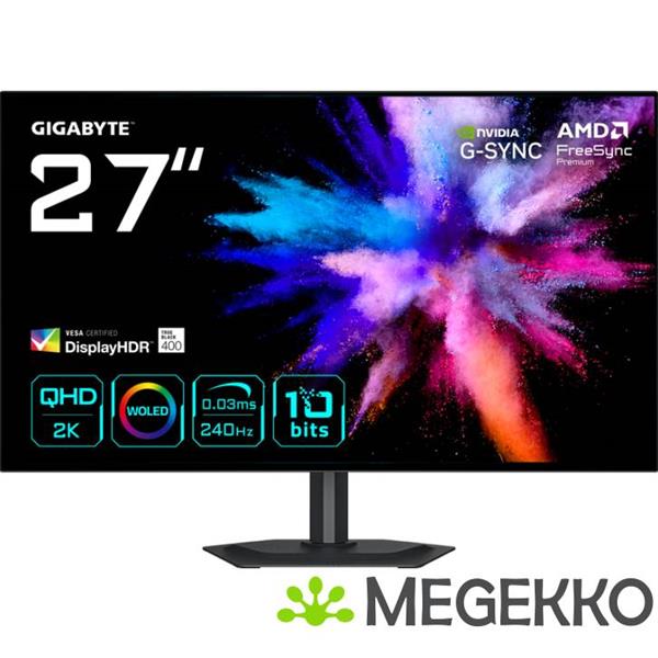 Grote foto gigabyte go27q24g 27 quad hd 240hz oled gaming monitor computers en software overige computers en software
