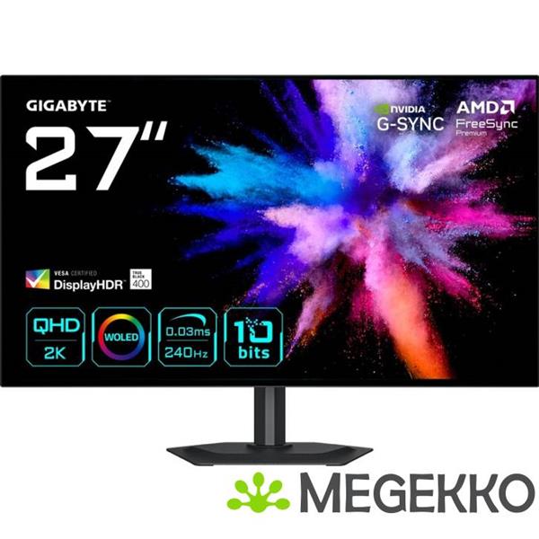 Grote foto gigabyte go27q24g 27 quad hd 240hz oled gaming monitor computers en software overige computers en software