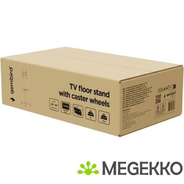 Grote foto gembird tvs 55t 03 tv bevestiging 139 7 cm 55 zwart computers en software overige computers en software