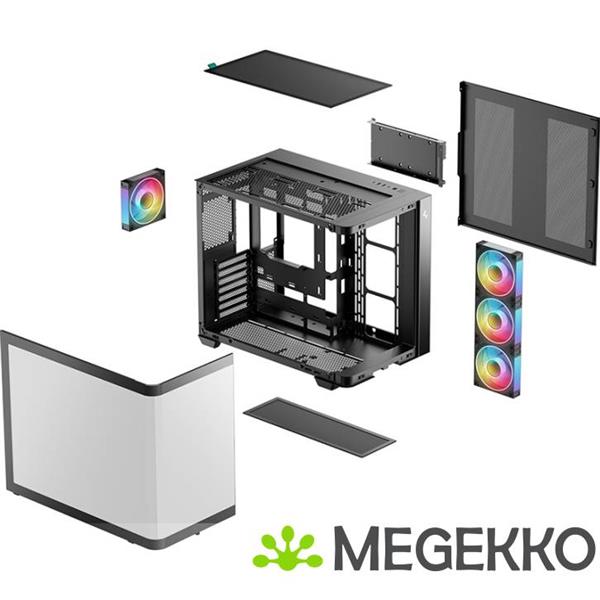 Grote foto deepcool cg530u 4f tower zwart computers en software behuizingen en kasten