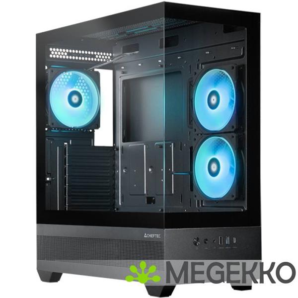 Grote foto chieftec vista midi tower zwart computers en software behuizingen en kasten