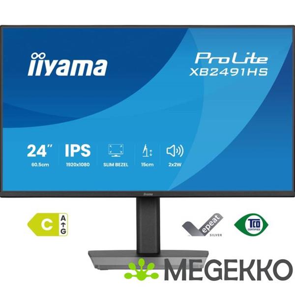 Grote foto iiyama prolite xb2491hs b1 24 full hd ips monitor computers en software overige computers en software
