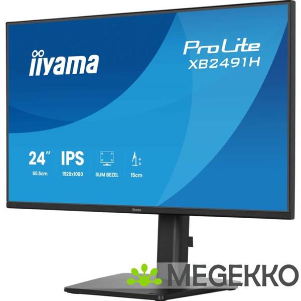 Grote foto iiyama prolite xb2491h b1 24 full hd ips monitor computers en software overige computers en software