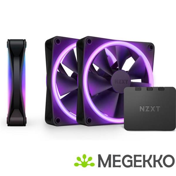 Grote foto nzxt f120 rgb duo 120mm rgb fan triple black computers en software behuizingen en kasten