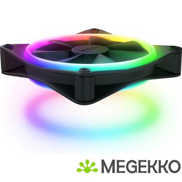 Grote foto nzxt f120 rgb duo 120mm rgb fan triple black computers en software behuizingen en kasten