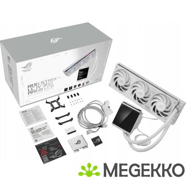 Grote foto asus rog strix lc iv 360 argb lcd white edition computers en software behuizingen en kasten