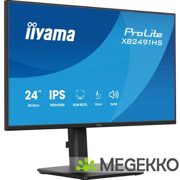Grote foto iiyama prolite xb2491hs b1 24 full hd ips monitor computers en software overige computers en software