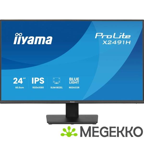 Grote foto iiyama prolite x2491h b1 24 full hd ips monitor computers en software overige computers en software