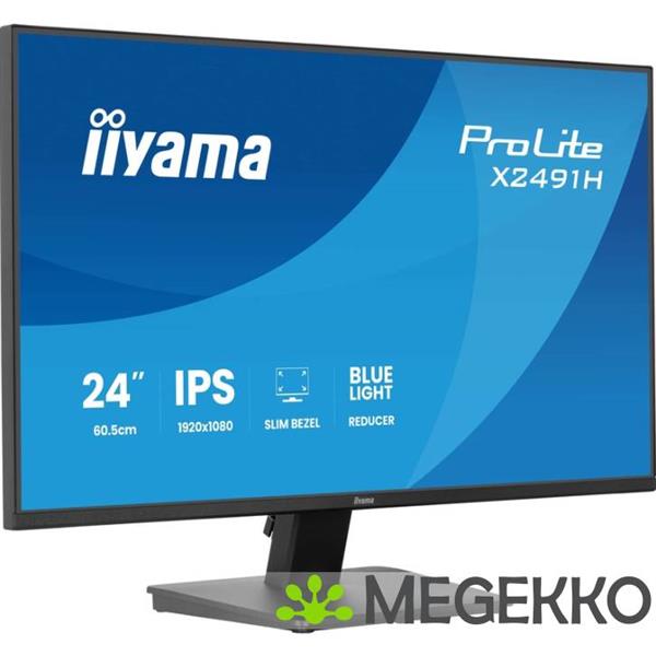 Grote foto iiyama prolite x2491h b1 24 full hd ips monitor computers en software overige computers en software