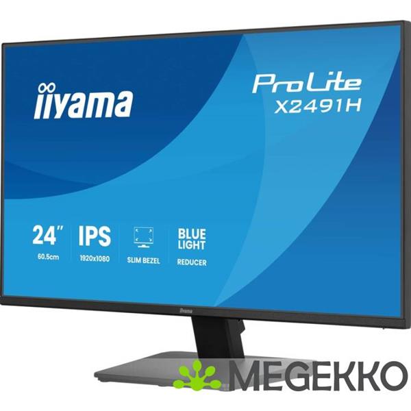 Grote foto iiyama prolite x2491h b1 24 full hd ips monitor computers en software overige computers en software