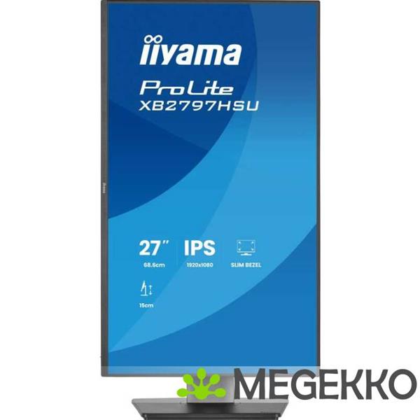 Grote foto iiyama prolite xb2797hsu b1 27 full hd ips monitor computers en software overige computers en software