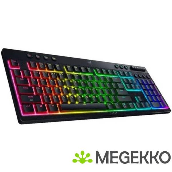 Grote foto razer blackwidow v4 low profile hyperspeed green clicky toetsenbord computers en software overige computers en software
