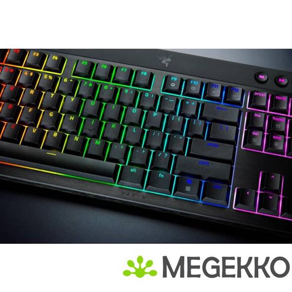 Grote foto razer blackwidow v4 low profile hyperspeed green clicky toetsenbord computers en software overige computers en software