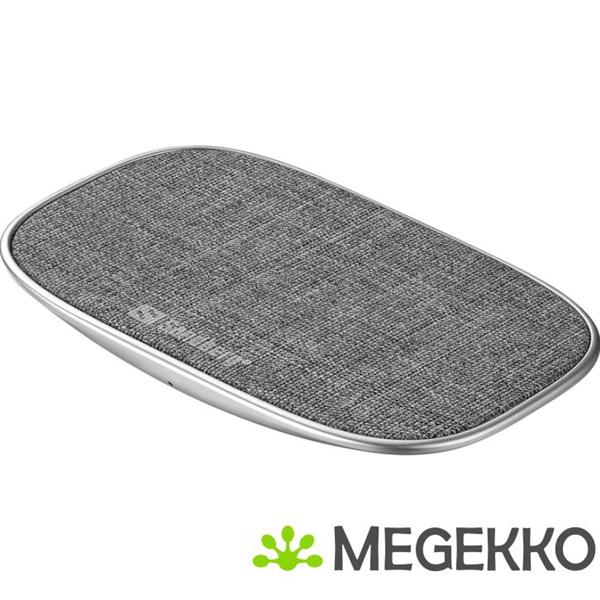 Grote foto sandberg wireless charger deck 15w universeel aluminium grijs usb draadloos opladen binnen computers en software overige