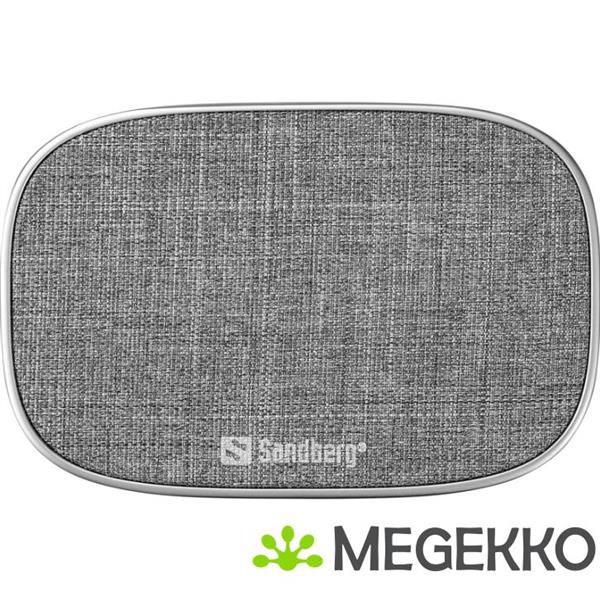 Grote foto sandberg wireless charger deck 15w universeel aluminium grijs usb draadloos opladen binnen computers en software overige