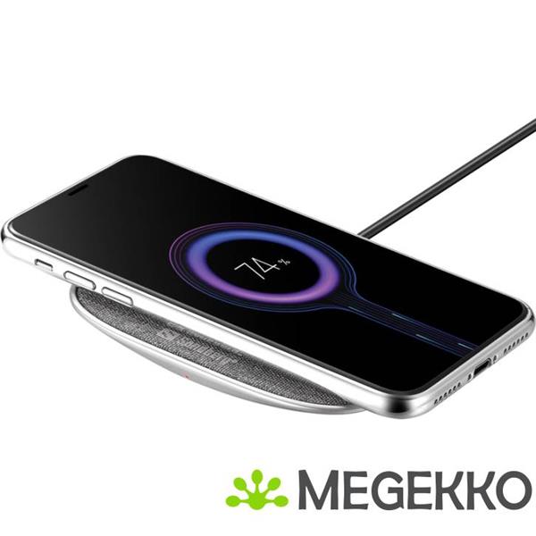Grote foto sandberg wireless charger deck 15w universeel aluminium grijs usb draadloos opladen binnen computers en software overige