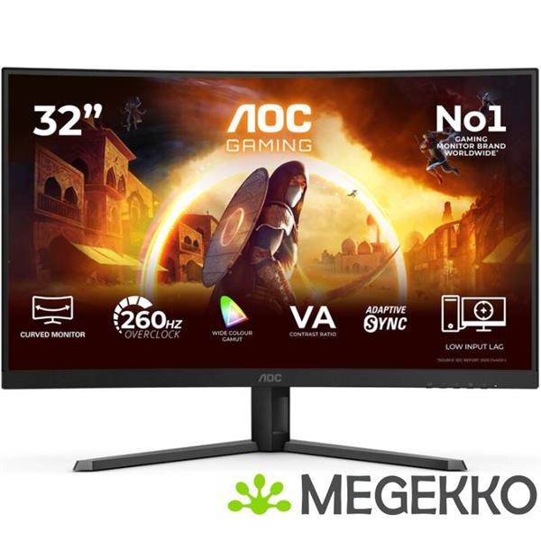 Grote foto aoc g4 c32g42ze 31.5 curved full hd 260hz va monitor computers en software overige computers en software