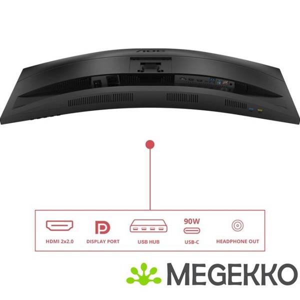Grote foto aoc e4 cu34e4cv 34 ultrawide quad hd 120hz va monitor computers en software overige computers en software