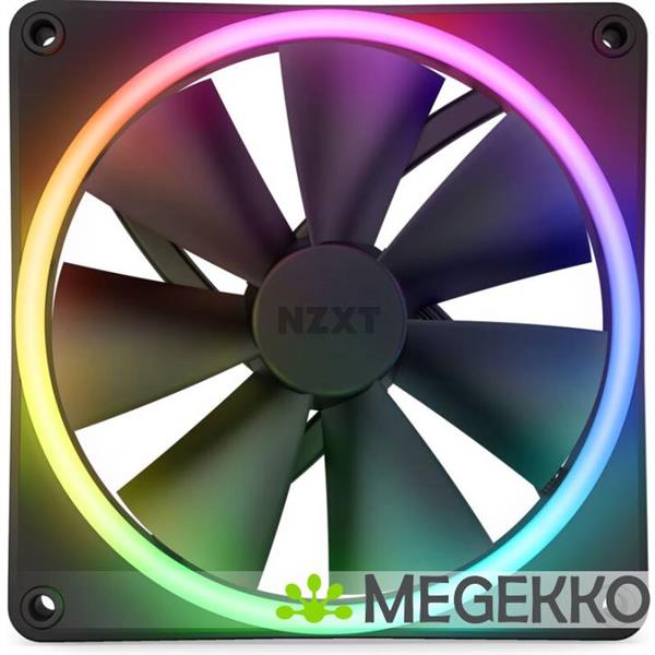 Grote foto nzxt f140 rgb duo 140mm rgb fan single black computers en software behuizingen en kasten
