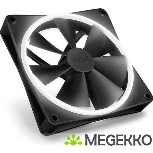 Grote foto nzxt f140 rgb duo 140mm rgb fan single black computers en software behuizingen en kasten
