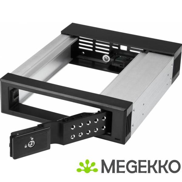 Grote foto startech.com hsb1satsasba 5.25 carrier panel zwart drive bay panel computers en software harde schijven