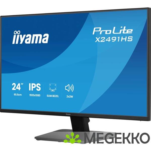 Grote foto iiyama prolite x2491hs b1 24 full hd ips monitor computers en software overige computers en software