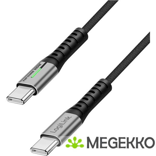 Grote foto logilink cu0434 usb kabel usb 3.2 gen 2x2 2 m usb c zwart computers en software overige