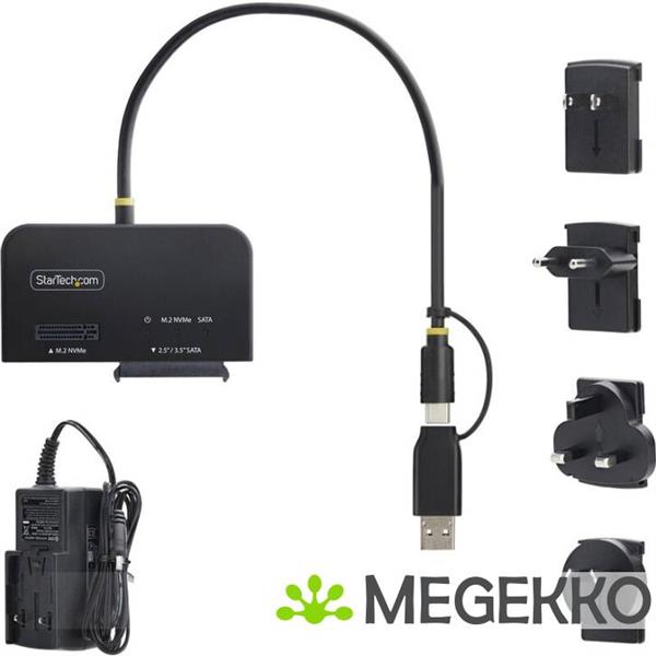 Grote foto startech.com usb31csat3m2e basisstation voor opslagstations usb 3.2 gen 2 3.1 gen 2 type c zwart computers en software harde schijven