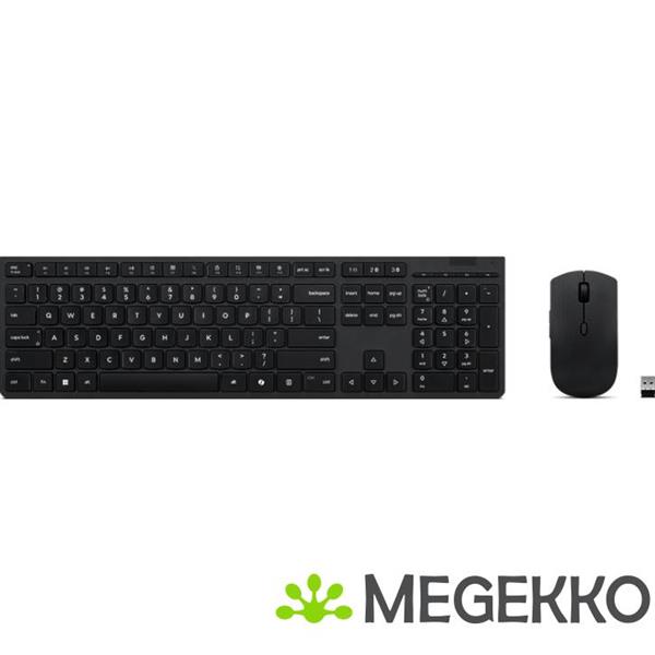 Grote foto lenovo 4x31r64351 toetsenbord inclusief muis kantoor rf draadloos bluetooth amerikaans engels zwar computers en software overige computers en software