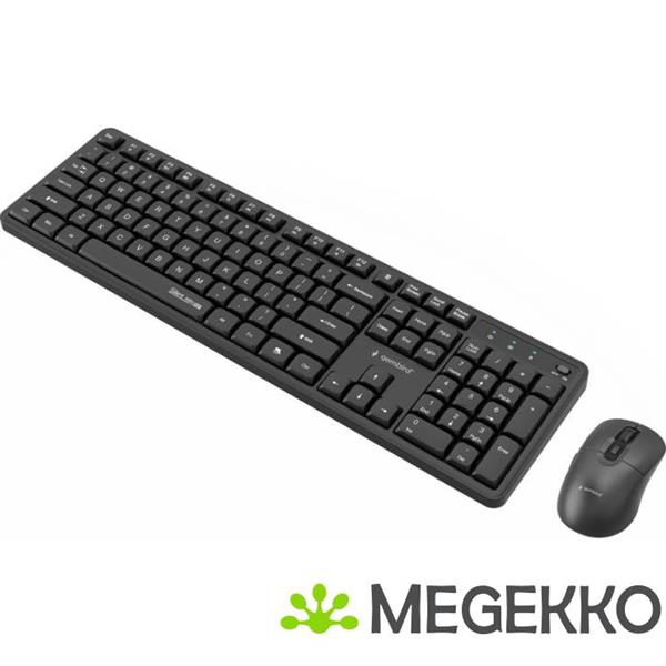 Grote foto gembird kbs wms 01 toetsenbord inclusief muis kantoor rf draadloos qwerty us international zwart computers en software overige computers en software