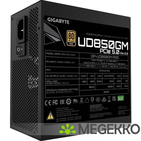 Grote foto gigabyte psu ud850gm pg5 v2 computers en software overige