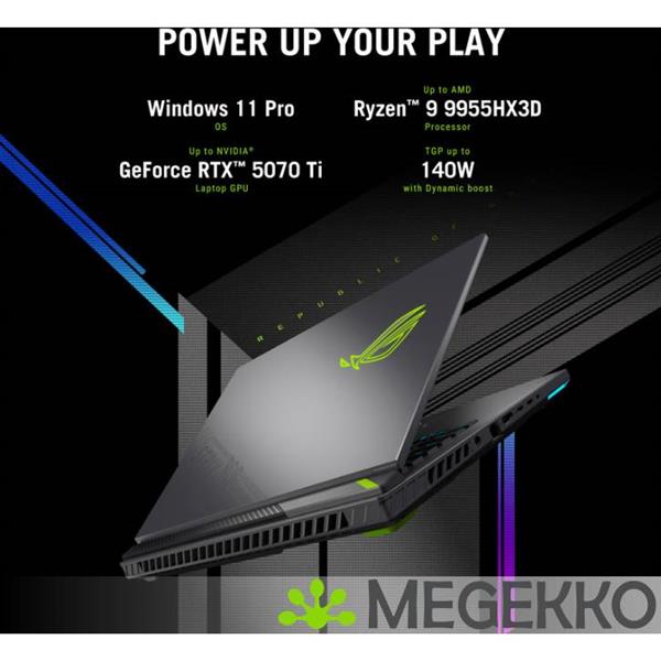 Grote foto asus rog strix g16 g614pm rv224w 16 amd ryzen 9 rtx 5060 gaming laptop computers en software overige computers en software