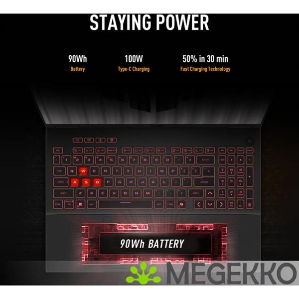 Grote foto asus tuf gaming a16 fa608um rv253w 16 amd ryzen 7 rtx 5060 gaming laptop computers en software overige computers en software