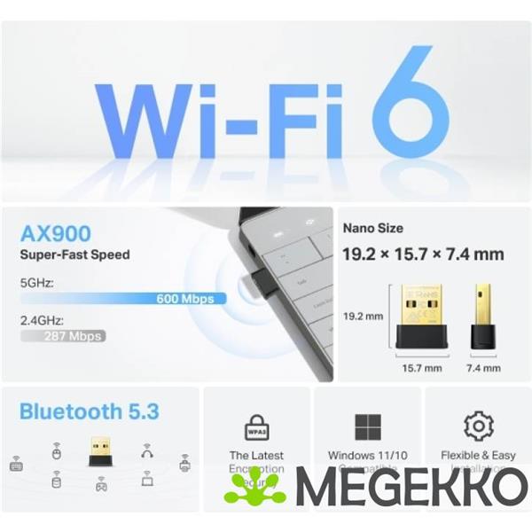 Grote foto tp link archer tx10ub nano wifi bluetooth 600 mbit s computers en software netwerkkaarten routers en switches
