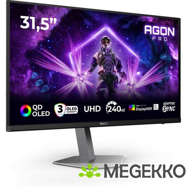 Grote foto aoc agon pro ag326uzd2 31.5 4k ultra hd oled monitor computers en software overige computers en software