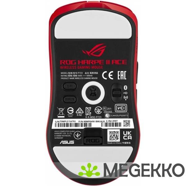 Grote foto asus rog harpe ace ii rood gaming muis computers en software overige computers en software