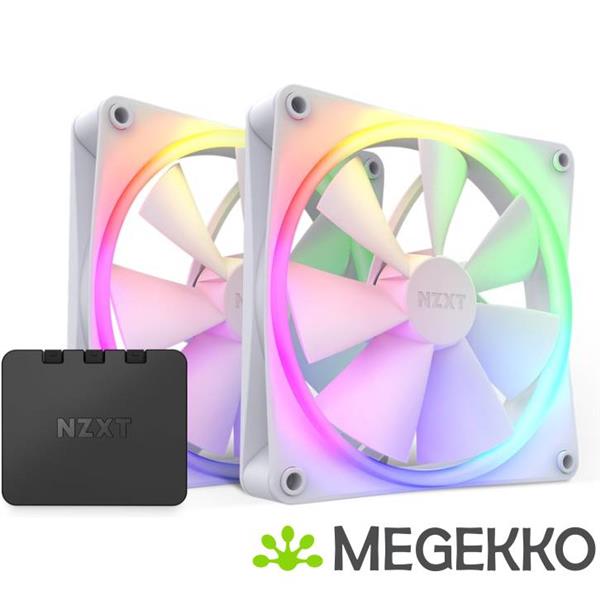 Grote foto nzxt f140rgb 140mm rgb fans twin white computers en software behuizingen en kasten