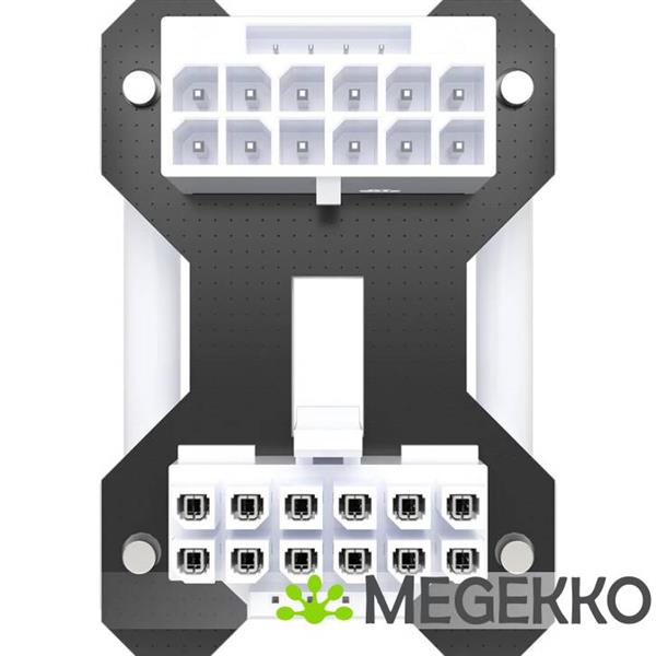 Grote foto corsair 180 degree male to female 12v 2x6 gpu power adapter type b white computers en software overige