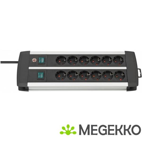 Grote foto brennenstuhl 1391000912 binnen 12ac uitgang en 3m zwart wit power uitbreiding computers en software overige