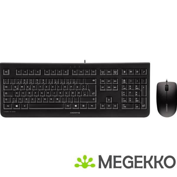 Grote foto cherry dc 2000 toetsenbord inclusief muis universeel usb belgisch zwart computers en software overige computers en software