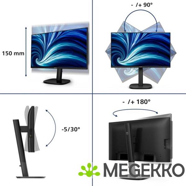 Grote foto philips 3000 series 24b2u3601 24 qhd 120hz ips monitor computers en software overige computers en software