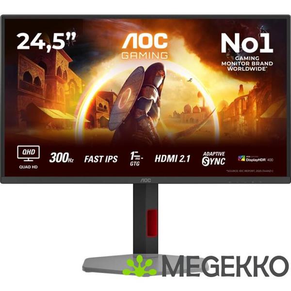 Grote foto aoc q25g4sr 25 quad hd 300hz ips gaming monitor computers en software overige computers en software
