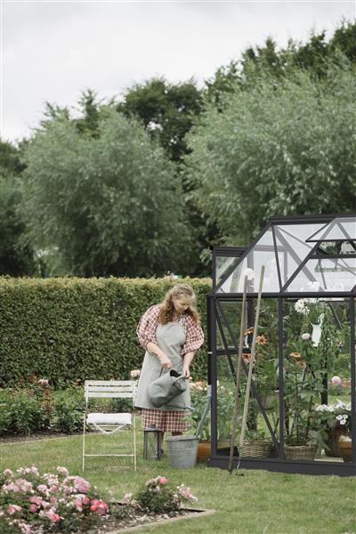 Grote foto tuinkas mary i zwart vg 3mm tuin en terras tuinhuisjes en blokhutten