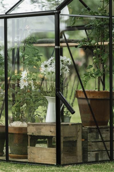 Grote foto nieuw tuinkas kate iii zwart vg 3mm tuin en terras tuinhuisjes en blokhutten