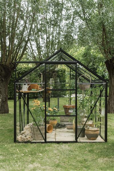 Grote foto nieuw tuinkas kate iii zwart vg 3mm tuin en terras tuinhuisjes en blokhutten
