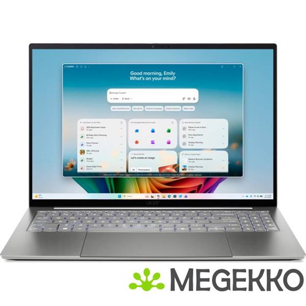 Grote foto acer swift 16 ai sf16 71t 95gr sf16 71t intel core ultra x9 oled laptop 32 1 computers en software overige computers en software